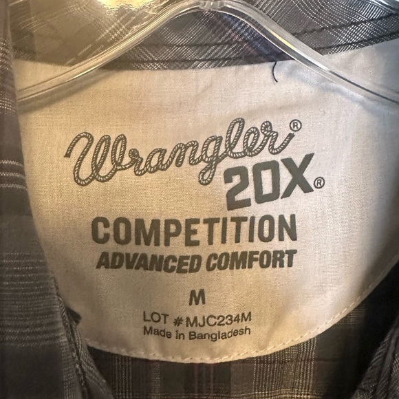 Wrangler Men’s 20X Competition Pearl Snap Western Shirt Size Medium Black - Picture 6 of 7